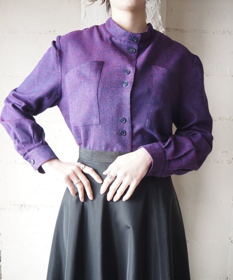 Stand Collar Blouse PUR
