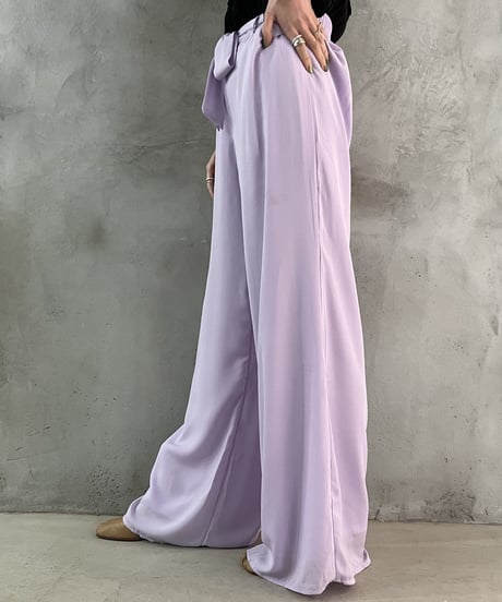Belted See Through Wide Pants PUR