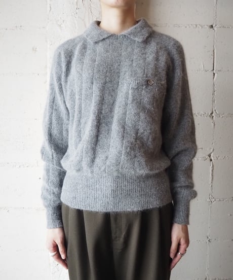 Angora Mix Collar Knit GR