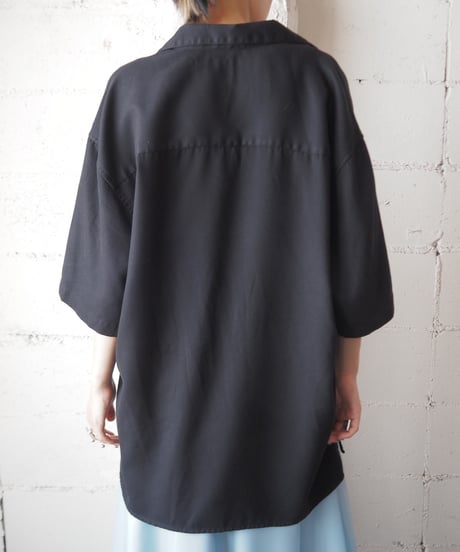 S/S JOHN HENRY Open Collar Shirt BK