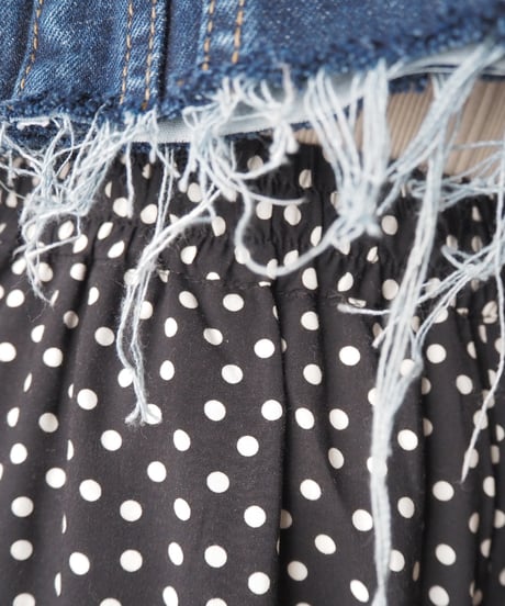 UNDERCOVER Dot Rayon Pants BKWH