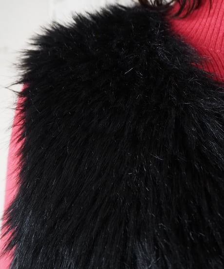 Fake Fur Vest BK