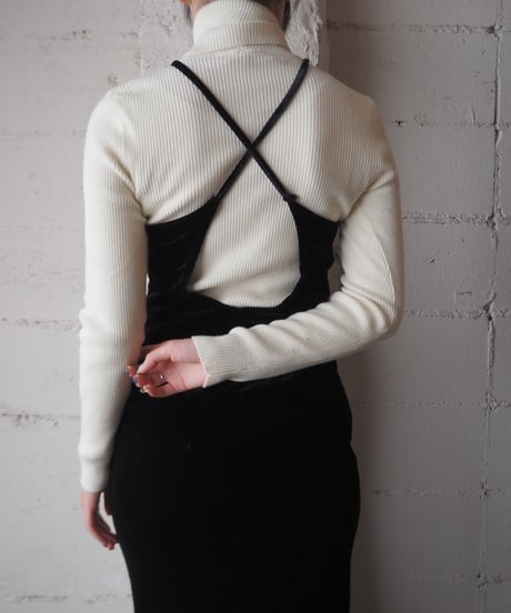 Velour Camisole Dress BK