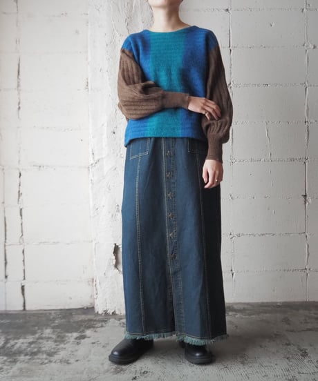 LOUIS JOONE Dolman Sleeve Design Knit BLBK