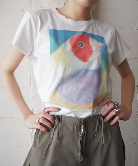 agnes b. Bird Print Tee WHBLRE