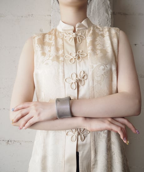 Botanical Pattern China Long Vest BE