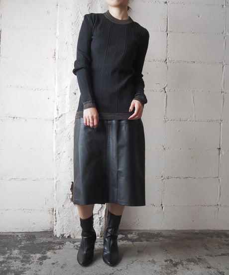 GANNI Bicolor Rib Knit BKKA