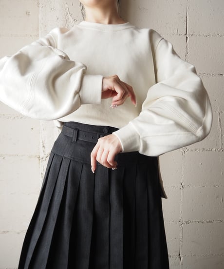 GANNI Side Slit Sweat WH