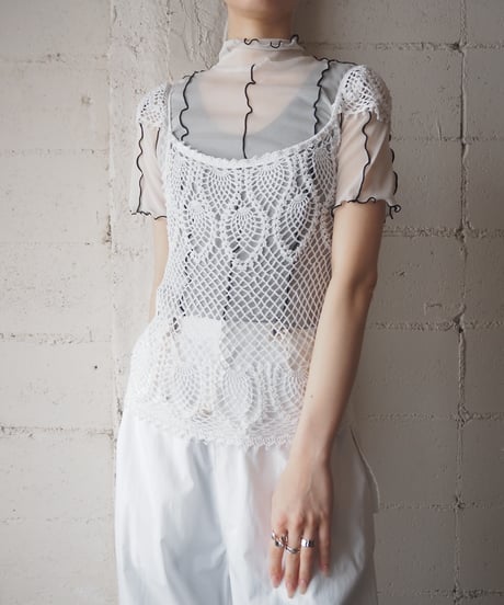 Frill Shoulder Beads × Crochet WH