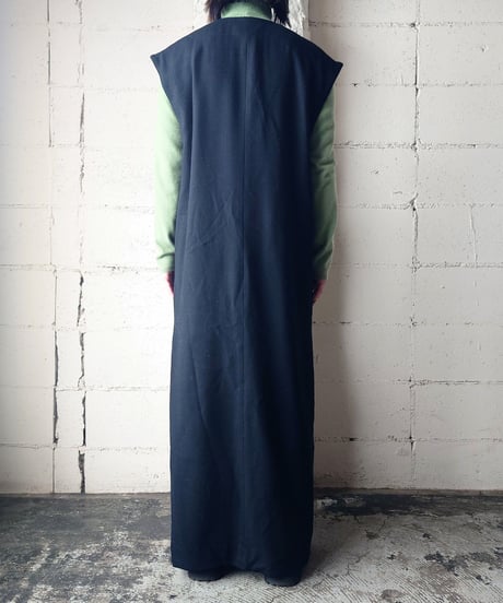 Front Button French Sleeve Jumperskirt BK