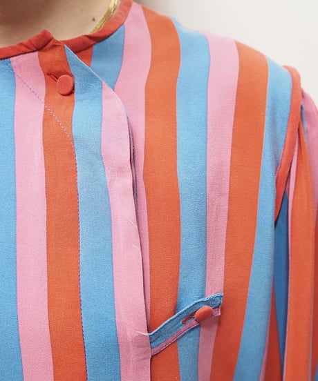 1970's Stripe Design Blouse PIREBL