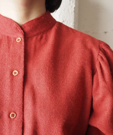 Volume Sleeve Wool Blouse RE