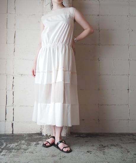 WEEKEND MaxMara French Sleeve Gathered Dress WH