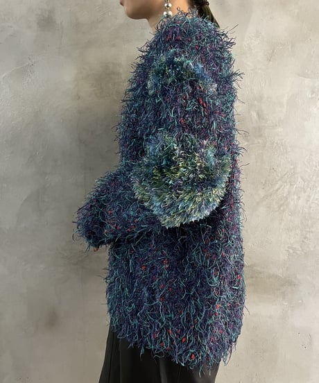 Mix Color Shaggy Knit BLPUR