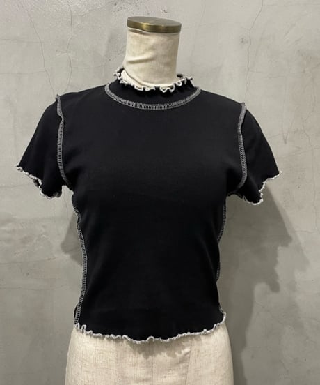 White Stitch Mini Tops BKWH
