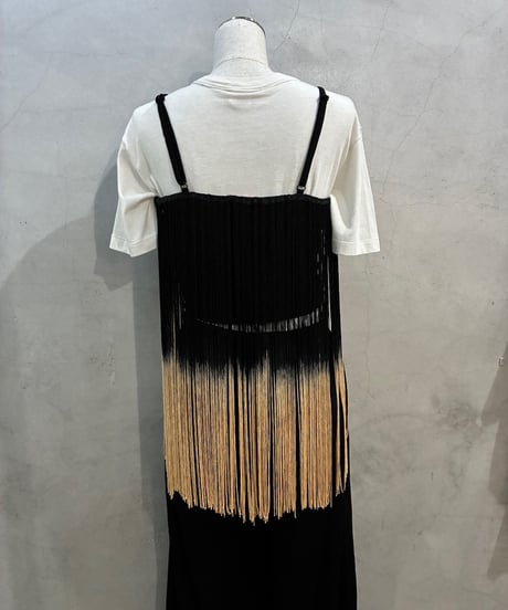 Two Tone Fringe Bustier BKBE