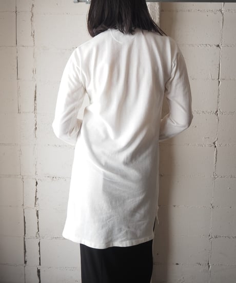 1960-70's Euro Small Pattern Bosom Pullover Long Cutsewn WH
