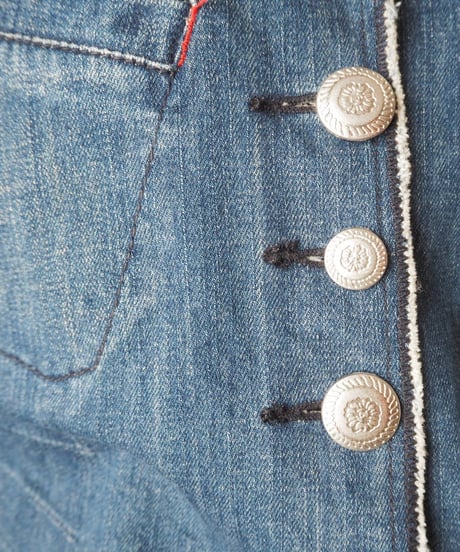 MARITHE FRANCOIS GIRBAUD Stand Collar Denim Jacket BL