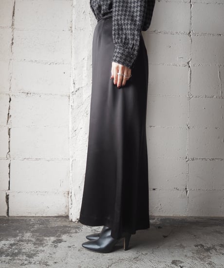 Satin Long Skirt BK