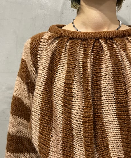 Dolman Sleeve Stripe Knit BEBR