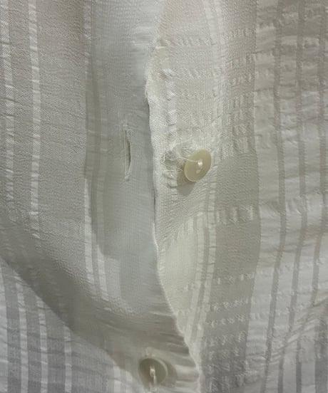 JIL SANDER Short Sleeve Open Collar Shirt WH