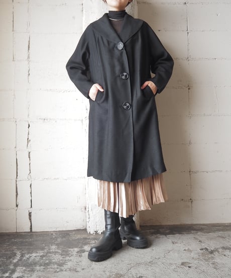 1950-1960's Vintage Big Button Coat BK