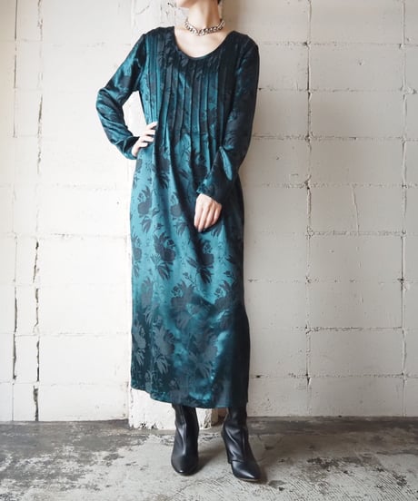Shadow Flower Pleated Front Dress GN
