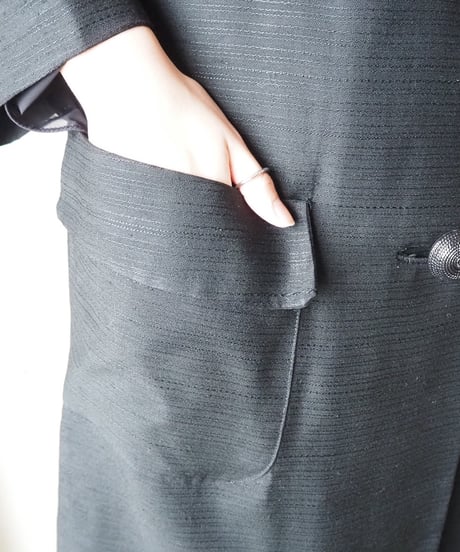 1950~60's Round Collar Coat BK