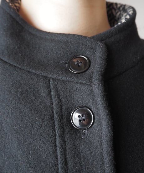 Layered Design Cape Coat BKWH