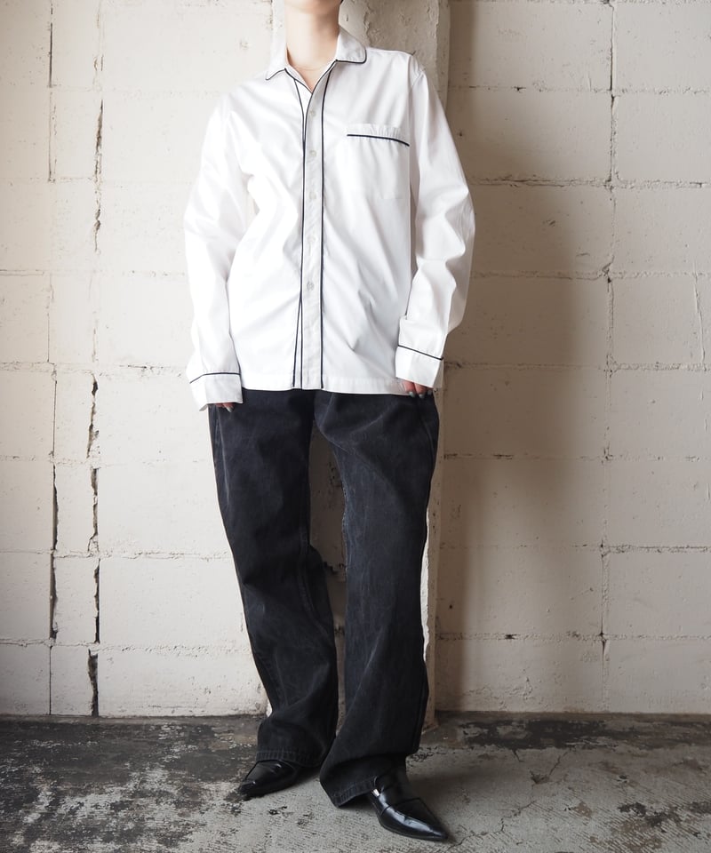AMI PARIS Piping Pajama Shirt WH | Orfeo