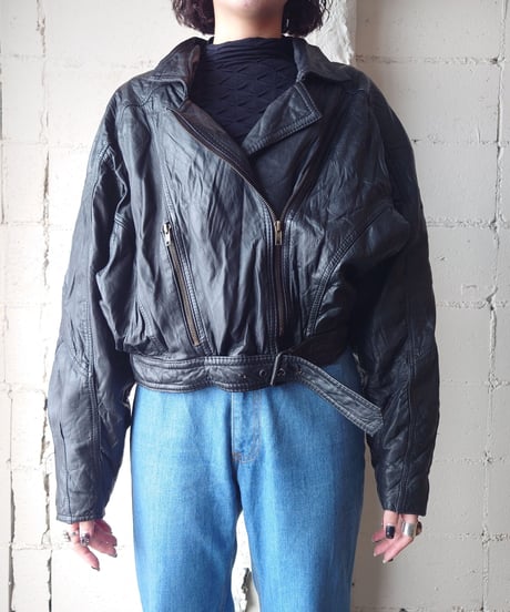 Leather Short Riders Jacket BK