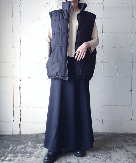 Stand  Collar Padded Vest BK