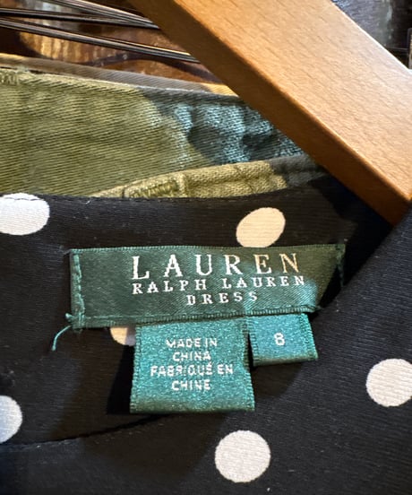 LAUREN Ralph Lauren Sleeveless Dot Dress BKWH