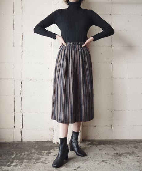 Stripe Easy Tight Skirt GRYE