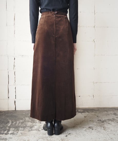 Velour Tight Long Skirt BR