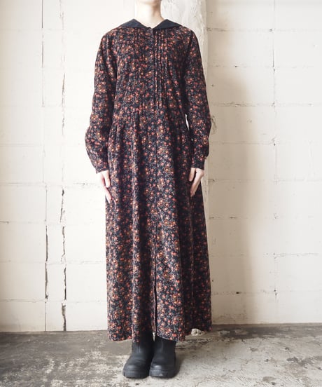 Eddie Bauer Flower Pattern Corduroy Dress BKRE