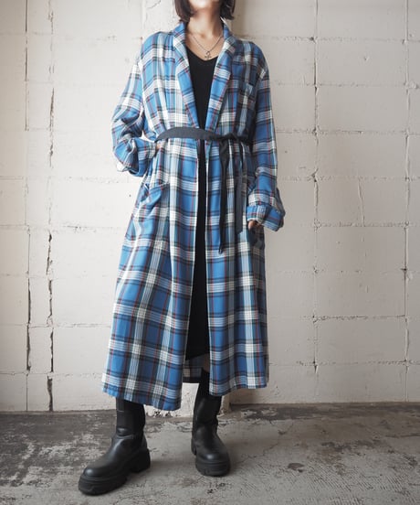 1960's Rayon Check Robe BL