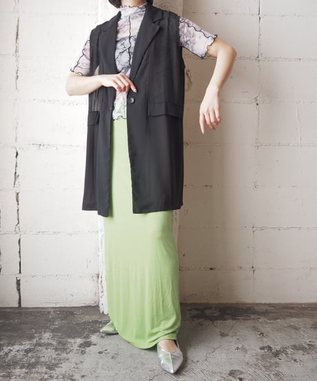 Sheer Jacket Vest BK