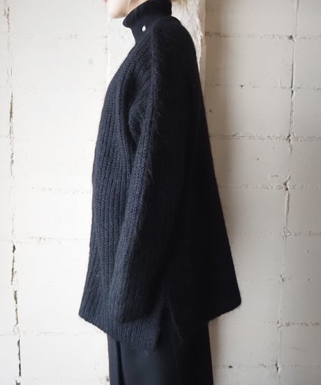 Vneck Mohair Cardigan BK