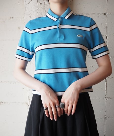 Remake LACOSTE Border Polo Shirt BLBKWH
