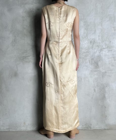 Dragon Embroidery Satin Dress YE