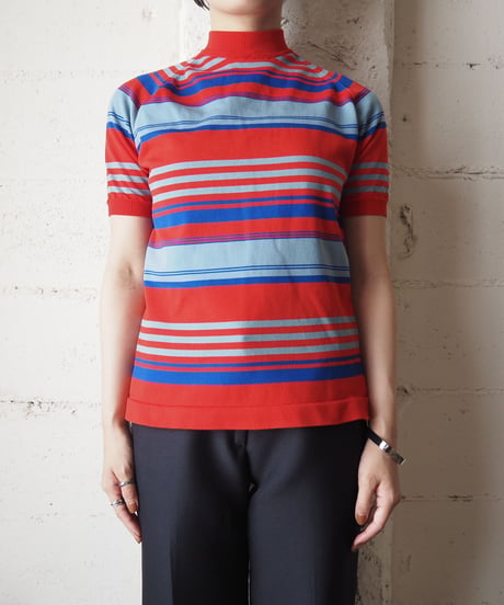 1970's Stripe Mock Neck Knit REGR