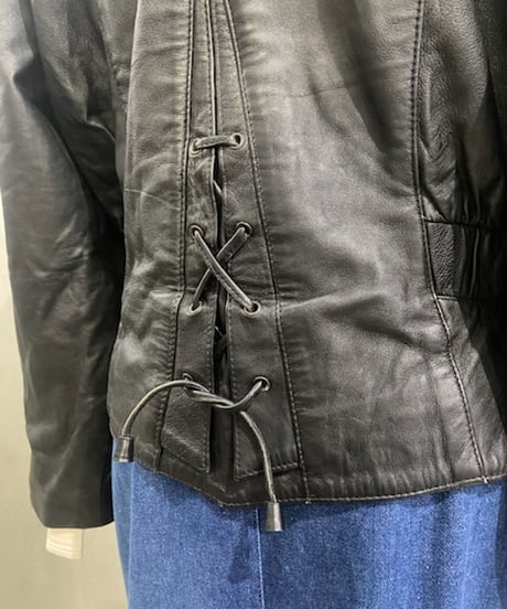 Back Lace Up Leather Riders BK