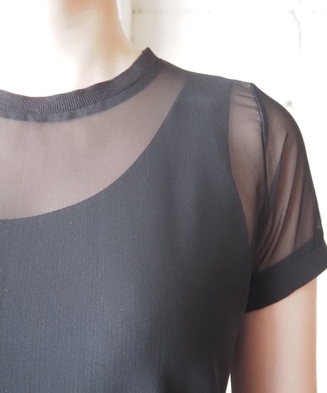 Sheer Pullover Cutsewn BK