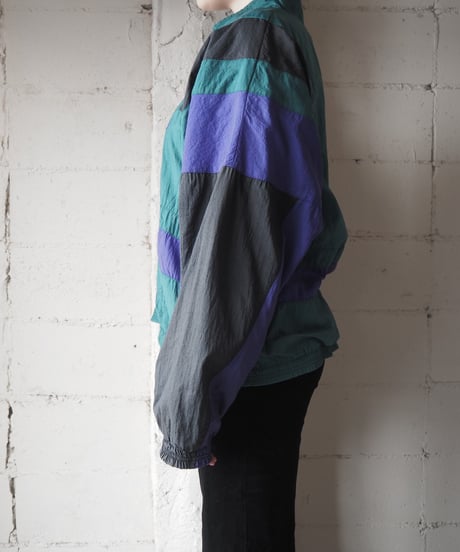 NIKE Stand Collar Nylon Jacket BKPURGN