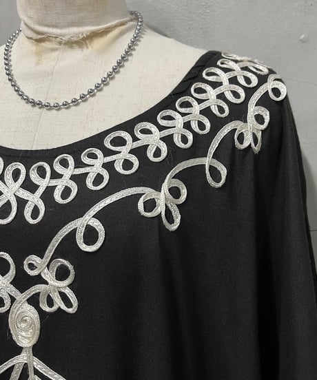 Embroidery Fringe Kaftan Dress BKWH