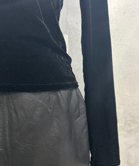 Velour Crew Neck Cutsewn BK