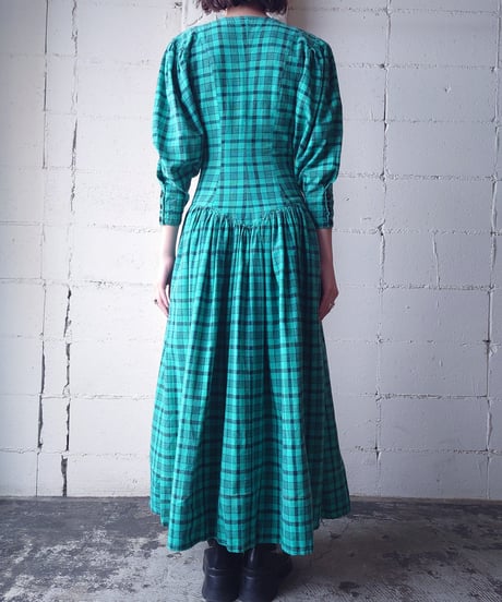 Puff Sleeve Check Dress GN
