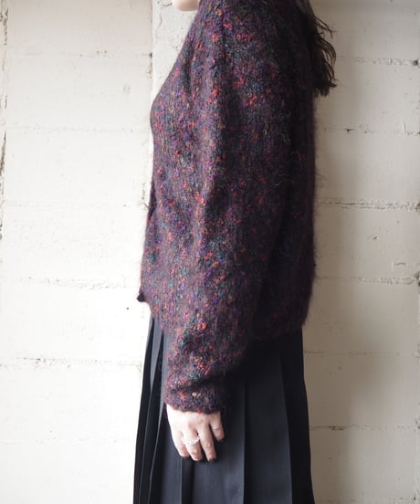 Nep Yarn V Neck Cardigan BKREGN