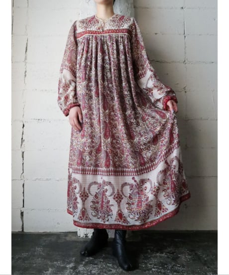 Vintage Indian Cotton Dress RE